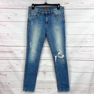 Joe’s Jeans Vintage Reserve Mid Rise Distressed Skinny Straight Leg Cooper Wash